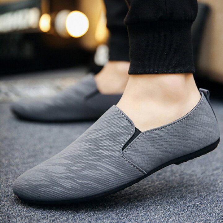 楽天市場 送料無料 スリッポン メンズ 男性用 靴 オペラシューズ カジュアルシューズ 軽量 ビジカジ 外履き 室内履き くつ クツ おしゃれ かっこいい シンプル シック オフィス ブラック グレー ブルー Dolcissimo