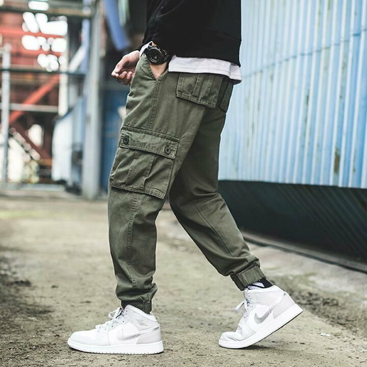 カーゴパンツ ストリート 黒 ワークパンツ ヒップホップ XL 通販 メンズ カーゴパンツ ヒップホップ ワークパンツ ストリート 黒