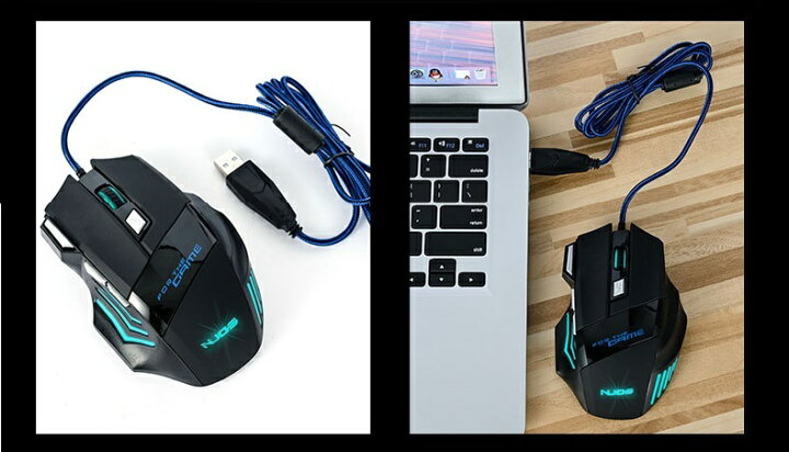 楽天市場 送料無料 ゲーミングマウス 有線マウス Usb Pc周辺機器 Led 光る 光学式 2400 1600 10 800 Dpi 4段階切替 7ボタン 6g スタイリッシュ かっこいい ハイセンス ゲーム デスクワーク テレワーク プロゲーマー Pc作業 Dolcissimo