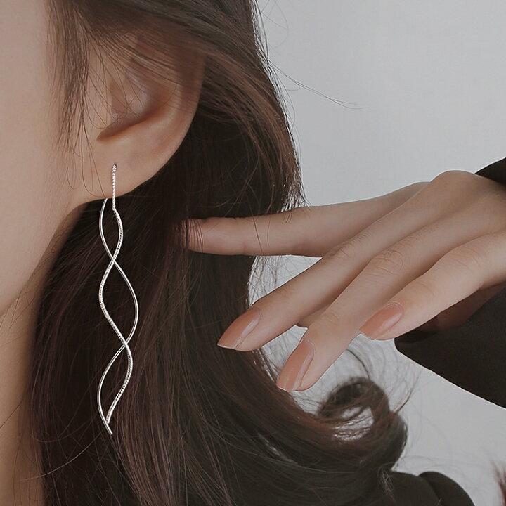 楽天市場 送料無料 ピアス アメリカンピアス レディース 女性用 アクセサリー ウェーブ ゴールドカラー シルバーカラー 揺れる ゆらゆら 可愛い おしゃれ 記念日 誕生日 プレゼント 贈り物 ギフト ファッション小物 銀色 金色 Dolcissimo