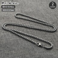 送料無料 チェーンネックレス メンズ アクセサリー シンプル ベネチアンチェーン 首飾り 太さ 2mm 2.5mm …