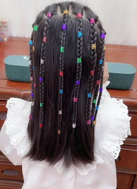楽天市場】送料無料 ヘアリング ブレイズビーズ 100個セット キッズ 