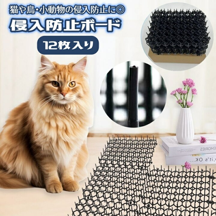 楽天市場】送料無料 侵入防止ボード 12枚入り 猫 鳥 小動物 防鳥 防獣 