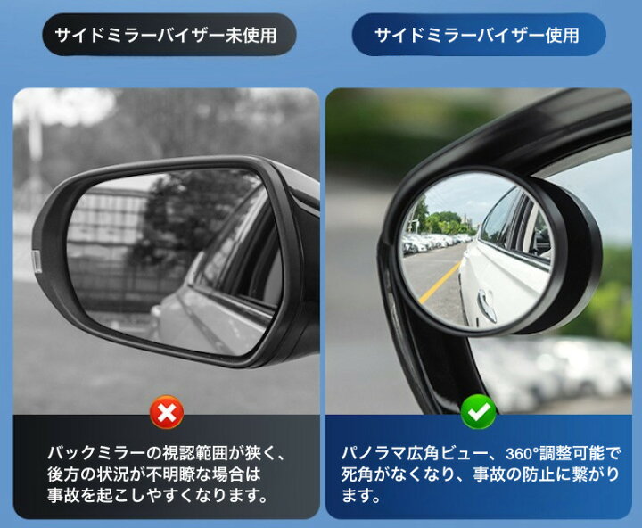 楽天市場】送料無料 サイドミラー ドア ミラー 左右2枚セット カー用品 