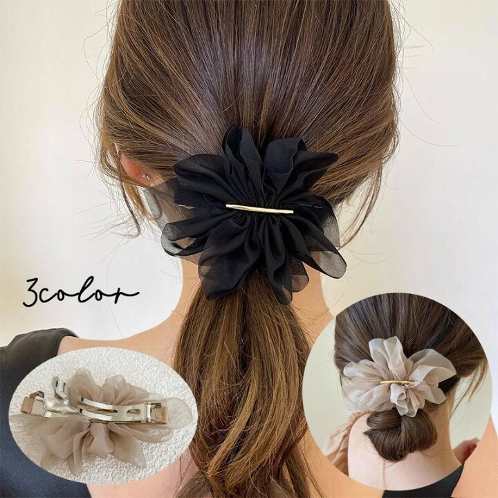 楽天市場】送料無料 バレッタ ヘアアクセサリー レディース アップ 