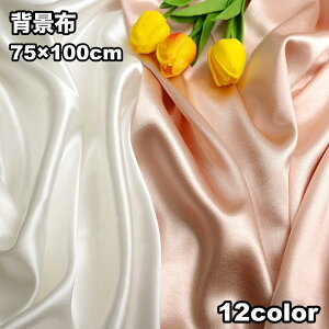 送料無料 背景布 撮影用 バックスクリーン 背景シート 75×100cm 単色 無地 サテン調 光沢感 両面 物撮り 自撮り 商品撮影 写真 動画 テレワーク 背景隠し 布装飾 自宅 オフィス 合成 スタジオ