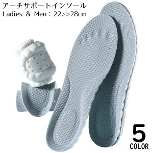 送料無料 インソール 中敷き アーチサポート クッション 衝撃吸収 厚手 土踏まず かかと メッシュ 通気性 吸汗 防臭 ソフト 柔らかい