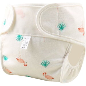送料無料 おむつカバー 布おむつ用カバー ベビー用品 赤ちゃん 新生児 マジック テープ 北欧テイスト 家 シカ パイナップル フラミンゴ キツネ イラスト プリント ギャザー 立体的デザイン