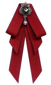 送料無料 リボンタイ ネクタイ ボウタイ リボン レディース 女性 婦人 制服 英国風 蝶ネクタイ ユニフォーム ブローチ 安全ピン ストラップ おしゃれ かわいい コスプレ