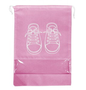 送料無料 シューズバッグ シューズ入れ シューズケース 靴入れ 中が見える スポーツ アウトドア 旅行 携帯用 コンパクト 収納袋 折りたたみ 持ち運び 巾着袋 イラスト入り 便利グッズ シン