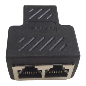送料無料 LANケーブルコネクタ 延長コネクタ 単品 RJ45 中継 2分岐 二股 プラグ メス パソコン周辺機器 PCケーブル
