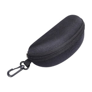 送料無料 メガネケース サングラスケース フック付き 大型 大きめ ハードケース 無地 スポーツ アウトドア 旅行 携帯 軽量 ファスナー付き シンプル