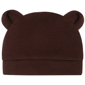 送料無料 ベビー帽子 ニット帽 子供用 ベビー 赤ちゃん 新生児 男の子 女の子 綿混素材 耳付き クマ耳 くま 無地 シンプル 単色 ボーダー柄 パンダ おしゃれ かわいい 頭保護 お出かけ 出産祝