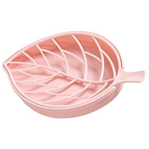 送料無料 ソープディッシュ 石鹸置き ソープホルダー ソープトレー ソープトレイ 石けん スポンジ置き 水切り リーフ 木の葉型 おしゃれ