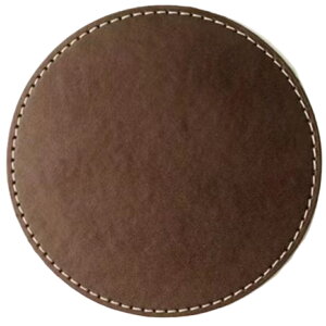 送料無料 コースター 直径10cm PUレザー 滑り止め 断熱 無地 シンプル 撥水 防水 防汚 円形 生活雑貨 ブラック ブルー ブラウン