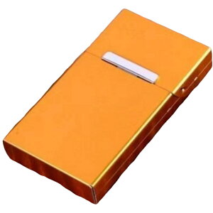 送料無料 シガレットケース スリムタイプ タバコケース 煙草ケース 細いタバコ入れ 20本収納 メタル 金属 無地 スリム シンプル おしゃれ プレゼント