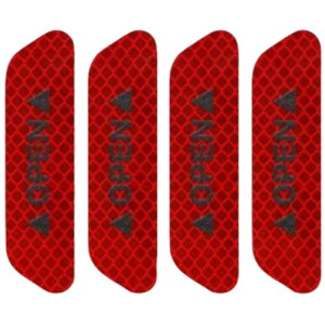 送料無料 4枚セット リフレクター ドア用反射ステッカー 同色4枚セット シール カーステッカー 車用品 ドア開閉 追突防止 夜間 蛍光 警告 盗難防止 防犯 自転車 バイク 反射板 カー用品 カー