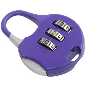 送料無料 南京錠 ダイヤルロック 3桁 フック型 鍵 カギ 防犯 盗難防止 スーツケース バッグ 旅行 海外 国内 シンプル お洒落 カラバリ豊富 トラベルグッズ ピンク ブルー ブラック パープル