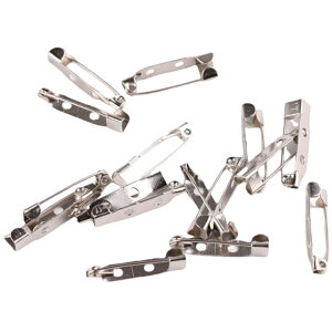 送料無料 ブローチピン 100個セット 20mm コサージュピン ウラピン 裏ピン アクセサリーパーツ クラフト 手芸 金具 留め具 回転式 アンティーク 安全ピン 造花ピン ハンドメイド DIY