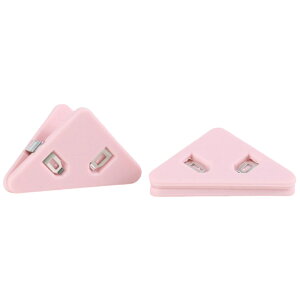 送料無料 コーナークリップ 同色2個セット 三角クリップ ブッククリップ 文房具 書類 本 教科書 領収書 整理 留める クリア 透明 おしゃれ かわいい