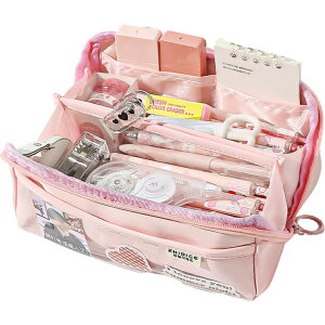 送料無料 ペンケース 筆箱 文房具 小学生 中学生 高校生 大容量 たくさん入る ポケット付き 仕切りあり シンプル おしゃれ かわいい 可愛い パステルカラー 青 緑 ピンク