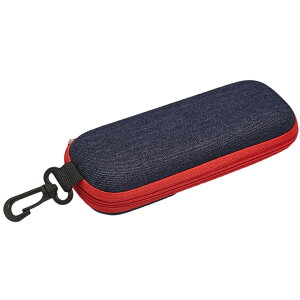 送料無料 メガネケース ケース 小物入れ 眼鏡 眼鏡小物 サングラス フック カラビナ ファスナー カラバリ豊富 便利 ブルー イエロー レッド