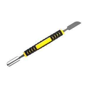 送料無料 金属ヘラ スパチュラ 両頭型 こじ開け工具 オープニングツール スマホ パソコン 修理 分解 交換 液晶画面 バッテリー 滑り止め