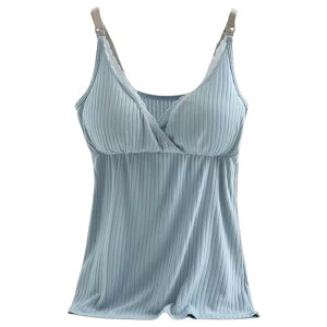 送料無料 キャミソール マタニティー 授乳 マタニティ 産前 産後 インナー ノンワイヤー ブラキャミ 大きいサイズ レディース クロスオープン フロントオープン 入院準備 パット付き