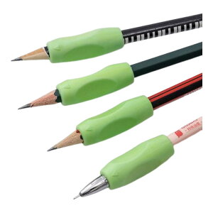 送料無料 鉛筆グリップ 4個セット 鉛筆持ち方 補助 子供用 大人用 キッズ ペングリップ 柔らかい 筆記サポーター 握り方練習 持ちやすい 右利き 左利き シンプル 便利