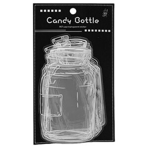 送料無料 フレークシール ステッカー 30枚セット 瓶 ビン ボトル クリアカラー 透明 手芸 デコレーション デコ 飾り 文房具 レトロ デコシール メモ 手紙 カード 手帳 装飾 雑貨 プレゼント ギ