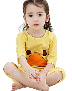 送料無料 パジャマ ルームウェア 2点セット キッズ 子供 ベビー 赤ちゃん セットアップ トップス ボトムス 五分袖 ラウンドネック カットソー プリント入り 五分丈 半ズボン ネコ クマ ボー