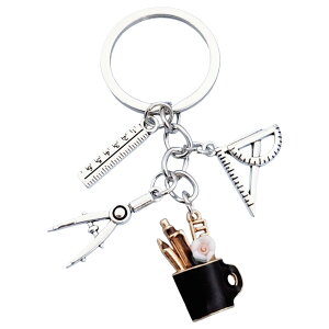 送料無料 キーホルダー キーリング バッグチャーム 文房具 文具 三角定規 コンパス 雑貨 飾り 可愛い おしゃれ プレゼント 贈り物 記念品