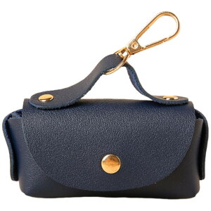 送料無料 エチケット袋収納ケース PUレザー トイレ袋入れ マナーポーチ 犬 猫 ペット用品 お散歩 携帯用 ゴミ袋収納 防水 小型 軽量 ナスカン付き