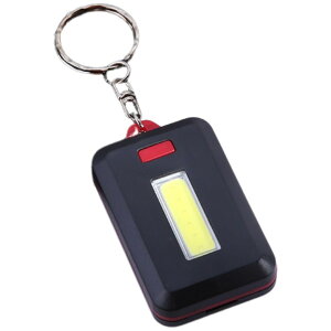 送料無料 ライト COB LED 電池式 キーホルダー 懐中電灯 照明 ミニ 小型 持ち運び 夜間 散歩 ウォーキング アウトドア 防犯