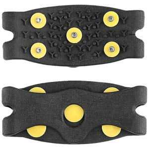 送料無料 スノースパイク 簡易アイゼン 2個セット 1足分 子供用 キッズ 5本爪 靴底 滑り止め シリコン 簡単装着 雪道 路面凍結 転倒防止 靴用アクセサリー 通勤 通学 お出掛け 子ども用