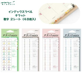 チラット インデックス ラベル 数字 カラー グレー ピンク ブルー 手帳 ダイアリー ノート パターン 手帳アクセサリー ミドリ 82470006/82604006/82605006/82606006