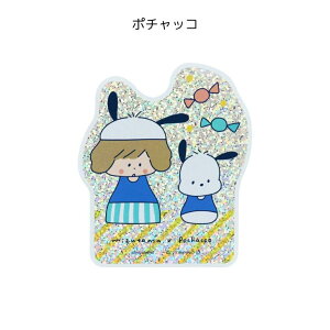 ホログラムステッカー mizutama サンリオ ハローキティ マイメロディ リトルツインスターズ タキシードサム ゴロピカドン ポチャッコ スマホ シール キラキラ かわいい サンスター文具