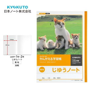 かんがえる学習帳 自由帳 じゆうノート 無地 セミB5 キョクトウ 日本ノート L461
