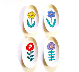 【オリジナル九谷ブランド】一輪楕円皿S/ハレクタニ4枚セット