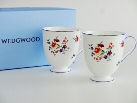 ウエッジウッドWEDGWOOD タフェッタフラワー　マグ　リー　ペア（ペアブランドボックス付属）【御結婚御祝・内祝・新築御祝・還暦御祝・御礼・寿・ギフト包装可能】