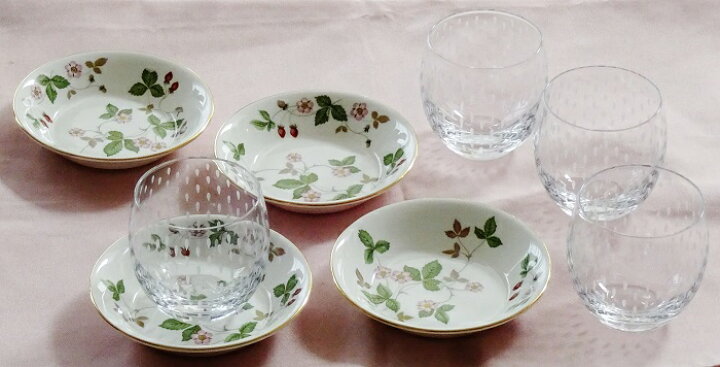 楽天市場】ウエッジウッドWEDGWOOD ワイルドストロベリー 8ピース 