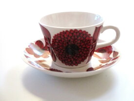 グスタフスベリ Gustavsberg 　RED ASTER 495-06 カップ&ソーサー 北欧 食器【御結婚御祝・内祝・新築御祝・還暦御祝・御礼・寿・ギフト包装可能】