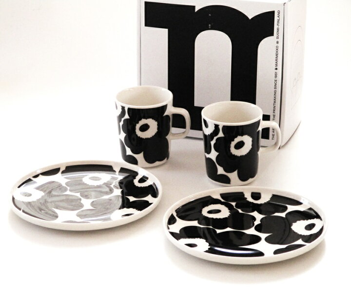 楽天市場】マリメッコmarimekko マグ＆プレートセット ペアセット マグ 