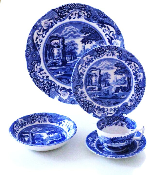 楽天市場】スポ―ドSpode ブルー イタリアン 食器5点セット : 輸入洋食 