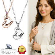 【金属アレルギー対応】遺骨ペンダント ダイヤモンドオープンハート ReLine リライン 名入れ 刻印 全2色 …
