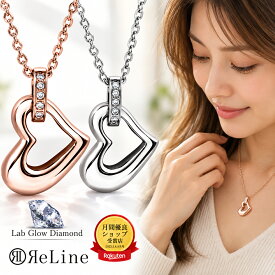 【金属アレルギー対応】遺骨ペンダント ダイヤモンドオープンハート ReLine リライン 名入れ 刻印 全2色 ステンレス 簡易防水 金属アレルギー対応 手元供養 ペットロス メモリアル 遺骨アクセサリー 分骨