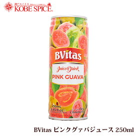 Bvitas ピンクグァバ ジュース 250ml ×24本 常温便 飲料 ジュース 業務用 仕入れ 卸 通販 販売 神戸スパイス 送料無料,MT