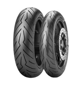 �ē��� 26�N�� PIRELLI DIABLO ROSSO SCOOTER 120/70-12 58P REINF �����^�C�� �`���[�u���X �^�C�� �O�㋤�p �^�C���̂� �z�C�[���Ȃ� 1�{
