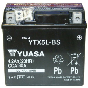 12���܂ł̒����͓����o�� TAIWAN YUASA �o�b�e���[ ��p���A�T�o�b�e���[ YTX5L-BS �t���[�d��
