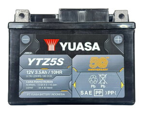12���܂ł̒����͓����o�� TAIWAN YUASA �o�b�e���[ ��p���A�T�o�b�e���[ YTZ5S �t���[�d��